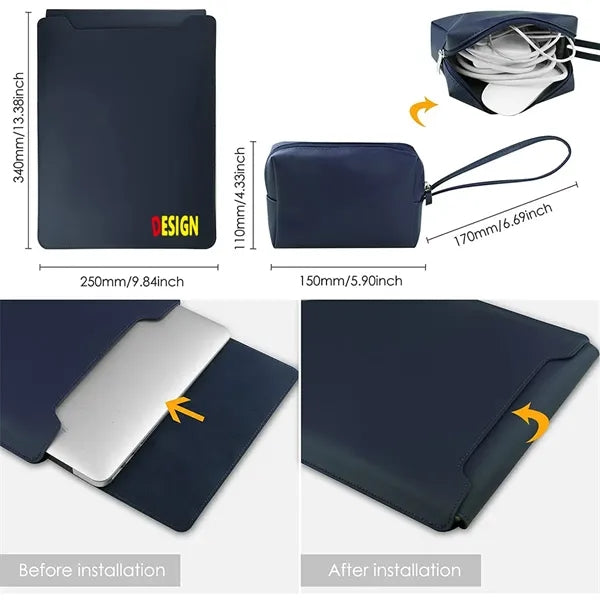 3 in 1 Laptop Sleeve w/Stand and Mouse Pad