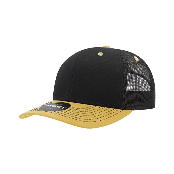Decky 6 Panel Mid Profile Structured Contra-Stitch Trucker