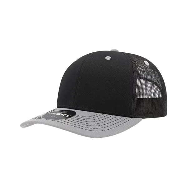 Decky 6 Panel Mid Profile Structured Contra-Stitch Trucker