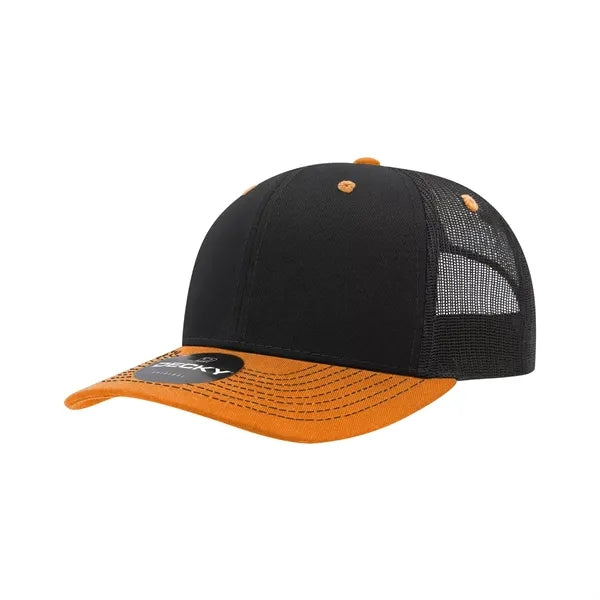 Decky 6 Panel Mid Profile Structured Contra-Stitch Trucker