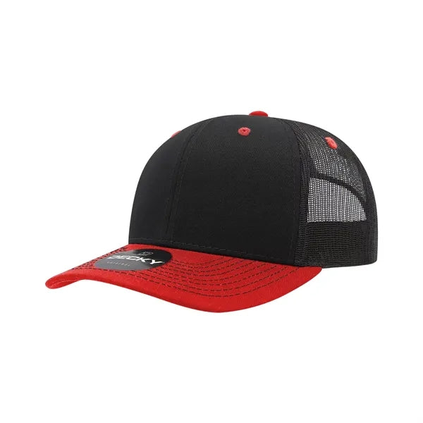 Decky 6 Panel Mid Profile Structured Contra-Stitch Trucker