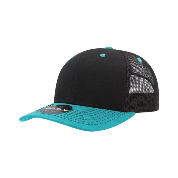 Decky 6 Panel Mid Profile Structured Contra-Stitch Trucker