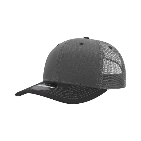 Decky 6 Panel Mid Profile Structured Contra-Stitch Trucker