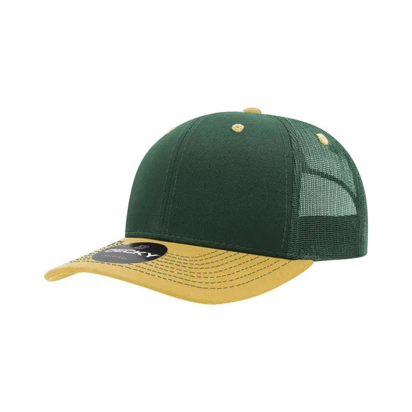 Decky 6 Panel Mid Profile Structured Contra-Stitch Trucker