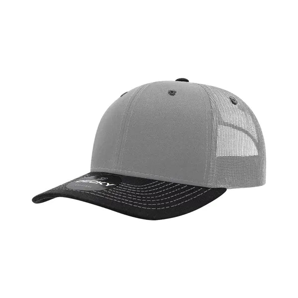 Decky 6 Panel Mid Profile Structured Contra-Stitch Trucker