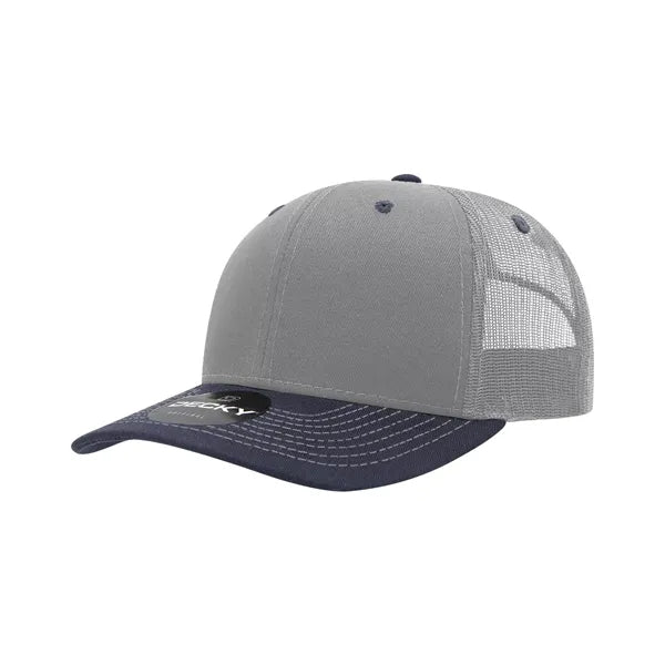 Decky 6 Panel Mid Profile Structured Contra-Stitch Trucker