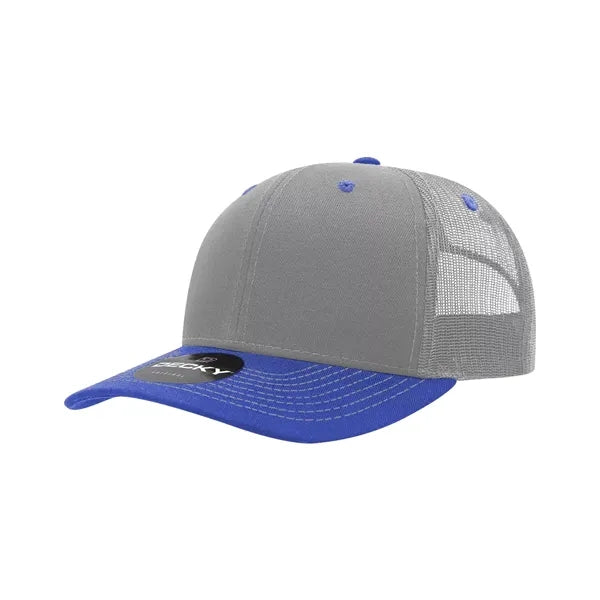 Decky 6 Panel Mid Profile Structured Contra-Stitch Trucker