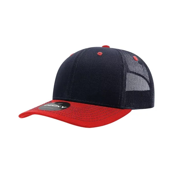 Decky 6 Panel Mid Profile Structured Contra-Stitch Trucker