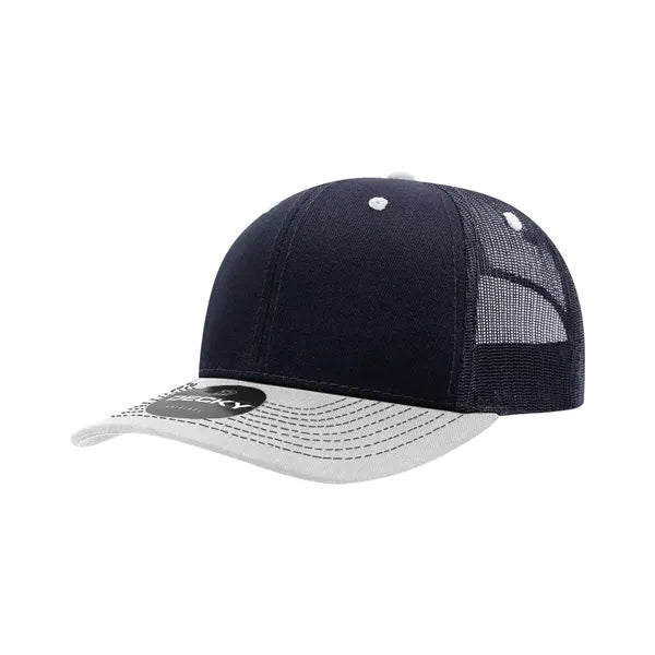 Decky 6 Panel Mid Profile Structured Contra-Stitch Trucker