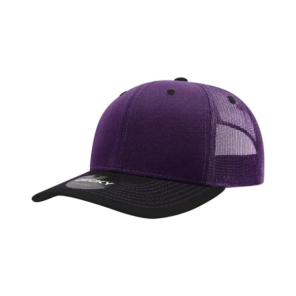 Decky 6 Panel Mid Profile Structured Contra-Stitch Trucker