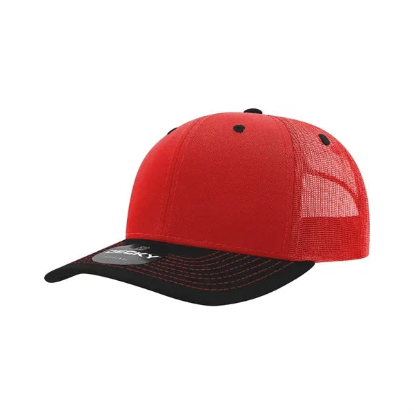 Decky 6 Panel Mid Profile Structured Contra-Stitch Trucker