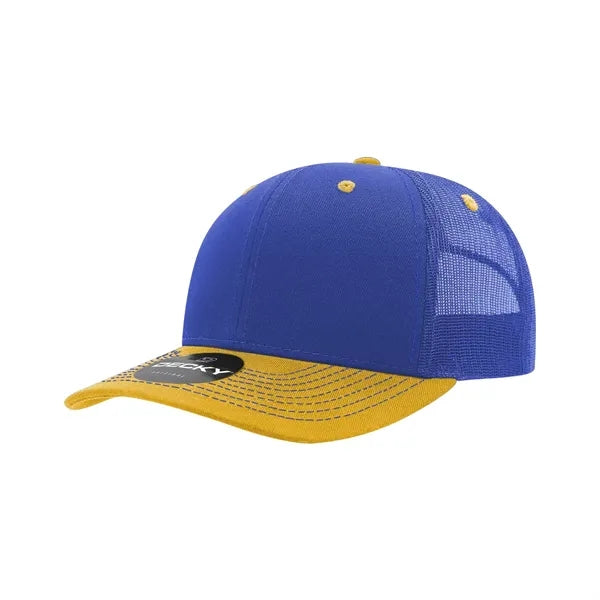 Decky 6 Panel Mid Profile Structured Contra-Stitch Trucker