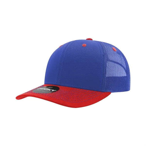 Decky 6 Panel Mid Profile Structured Contra-Stitch Trucker