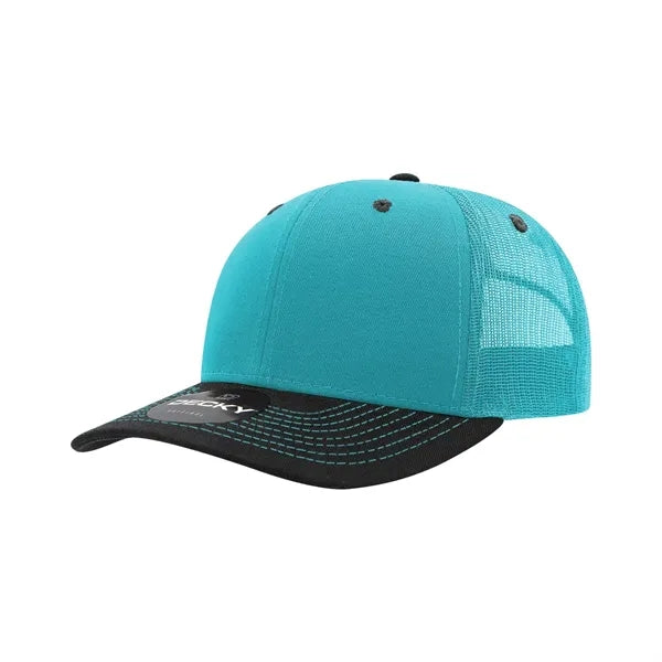 Decky 6 Panel Mid Profile Structured Contra-Stitch Trucker