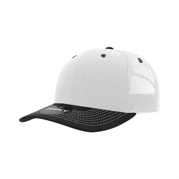 Decky 6 Panel Mid Profile Structured Contra-Stitch Trucker
