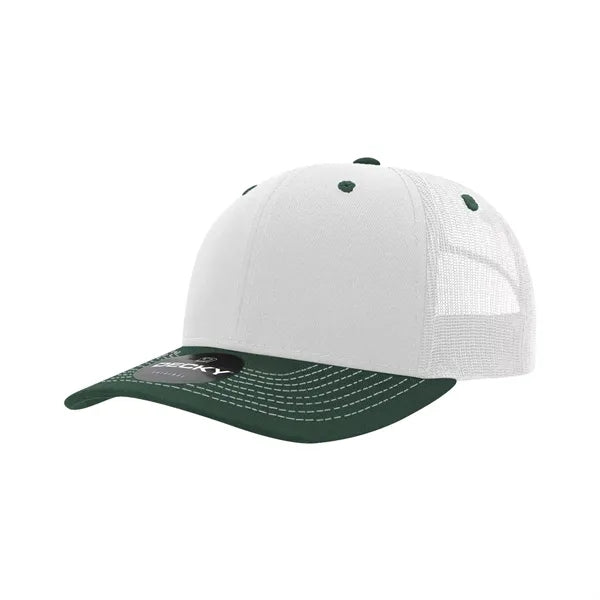 Decky 6 Panel Mid Profile Structured Contra-Stitch Trucker