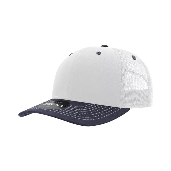 Decky 6 Panel Mid Profile Structured Contra-Stitch Trucker