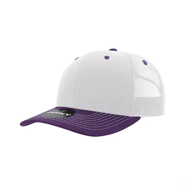 Decky 6 Panel Mid Profile Structured Contra-Stitch Trucker