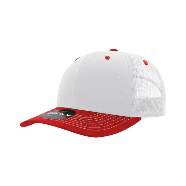 Decky 6 Panel Mid Profile Structured Contra-Stitch Trucker