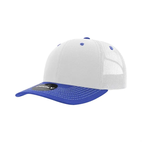 Decky 6 Panel Mid Profile Structured Contra-Stitch Trucker