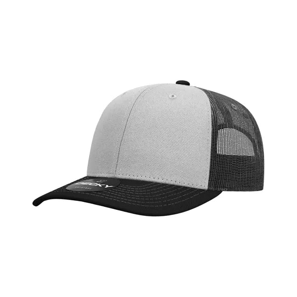Decky 6 Panel Mid Profile Structured Contra-Stitch Trucker