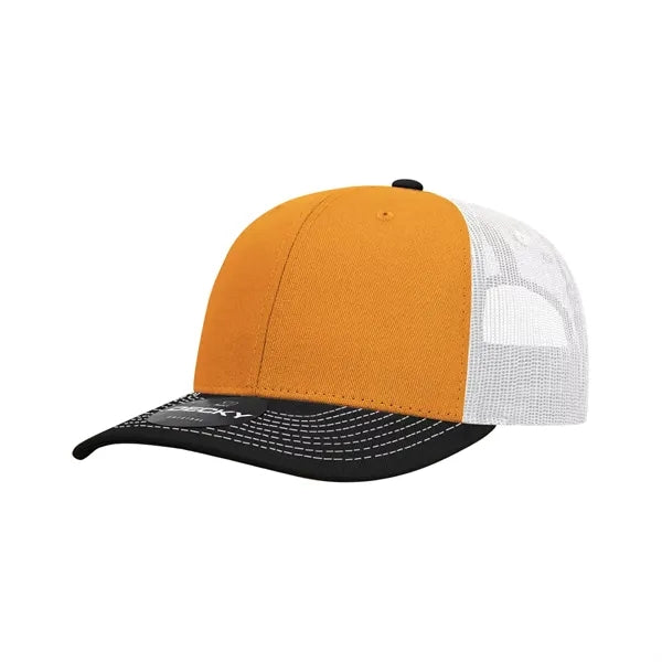 Decky 6 Panel Mid Profile Structured Contra-Stitch Trucker