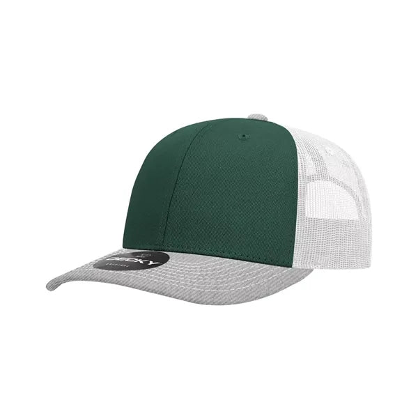 Decky 6 Panel Mid Profile Structured Contra-Stitch Trucker