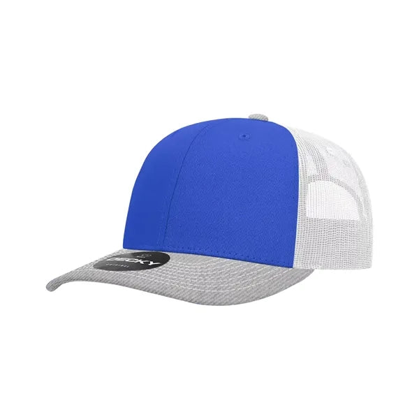 Decky 6 Panel Mid Profile Structured Contra-Stitch Trucker
