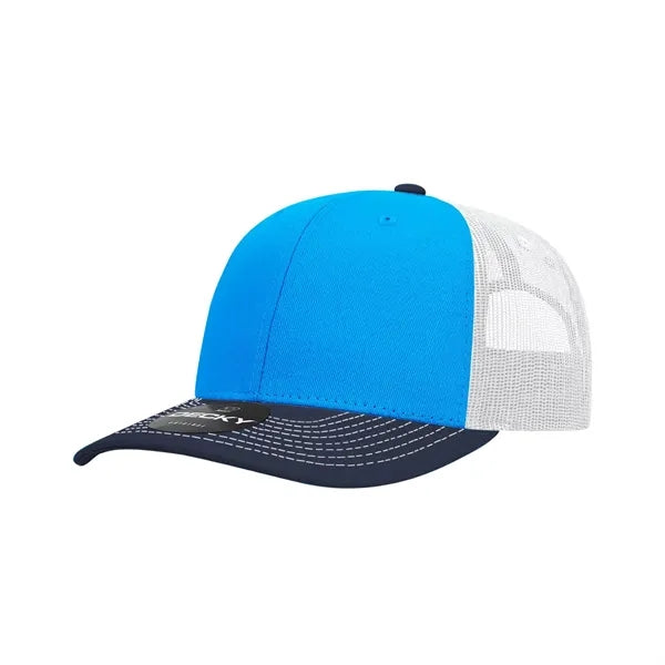 Decky 6 Panel Mid Profile Structured Contra-Stitch Trucker