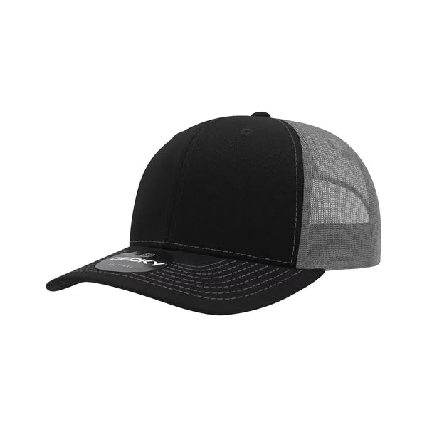 Decky 6 Panel Mid Profile Structured Contra-Stitch Trucker