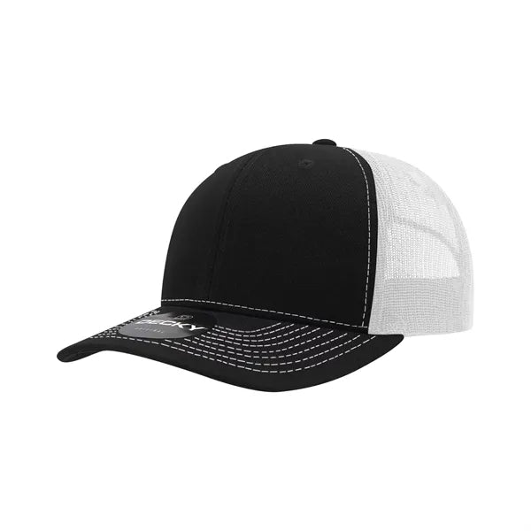 Decky 6 Panel Mid Profile Structured Contra-Stitch Trucker