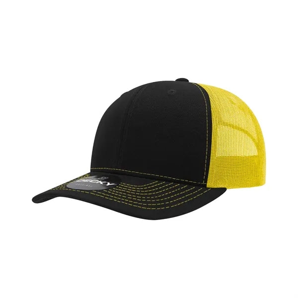 Decky 6 Panel Mid Profile Structured Contra-Stitch Trucker