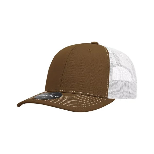 Decky 6 Panel Mid Profile Structured Contra-Stitch Trucker