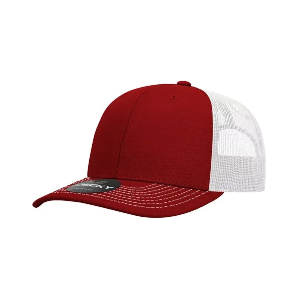 Decky 6 Panel Mid Profile Structured Contra-Stitch Trucker