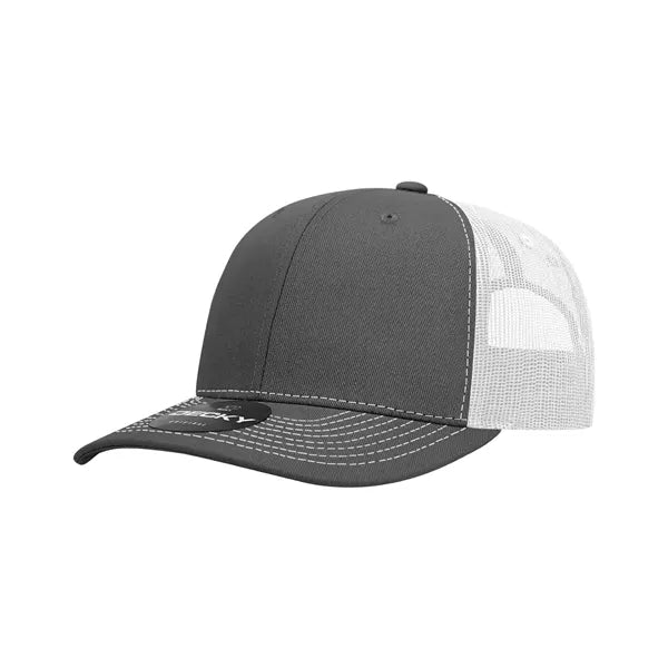 Decky 6 Panel Mid Profile Structured Contra-Stitch Trucker