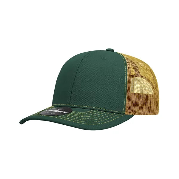 Decky 6 Panel Mid Profile Structured Contra-Stitch Trucker