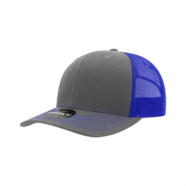 Decky 6 Panel Mid Profile Structured Contra-Stitch Trucker