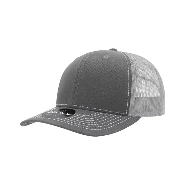 Decky 6 Panel Mid Profile Structured Contra-Stitch Trucker