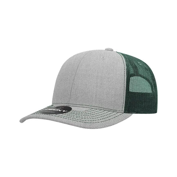 Decky 6 Panel Mid Profile Structured Contra-Stitch Trucker