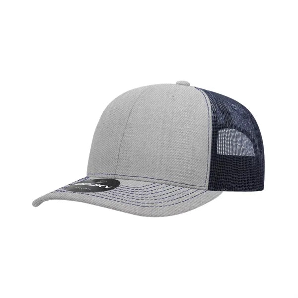 Decky 6 Panel Mid Profile Structured Contra-Stitch Trucker