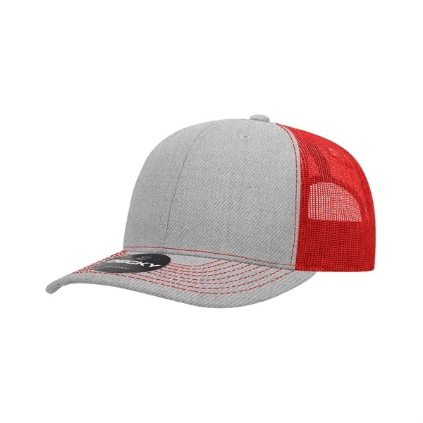 Decky 6 Panel Mid Profile Structured Contra-Stitch Trucker