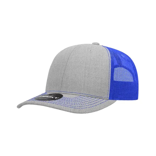 Decky 6 Panel Mid Profile Structured Contra-Stitch Trucker