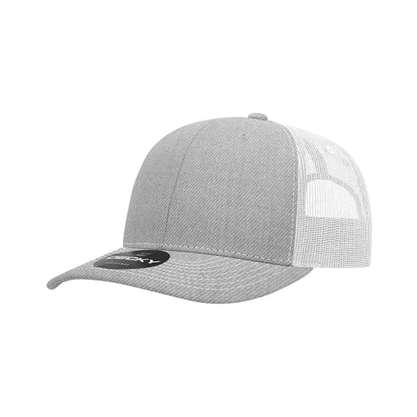 Decky 6 Panel Mid Profile Structured Contra-Stitch Trucker