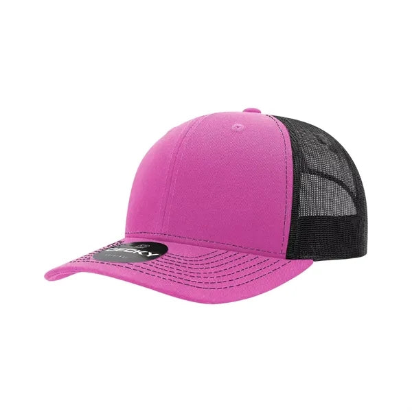 Decky 6 Panel Mid Profile Structured Contra-Stitch Trucker