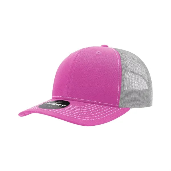 Decky 6 Panel Mid Profile Structured Contra-Stitch Trucker