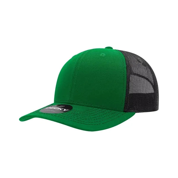 Decky 6 Panel Mid Profile Structured Contra-Stitch Trucker