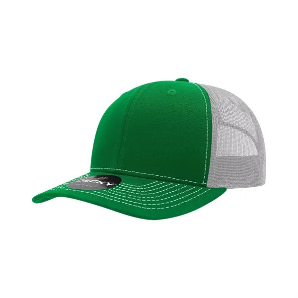 Decky 6 Panel Mid Profile Structured Contra-Stitch Trucker