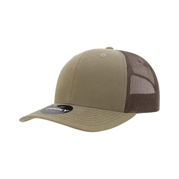 Decky 6 Panel Mid Profile Structured Contra-Stitch Trucker