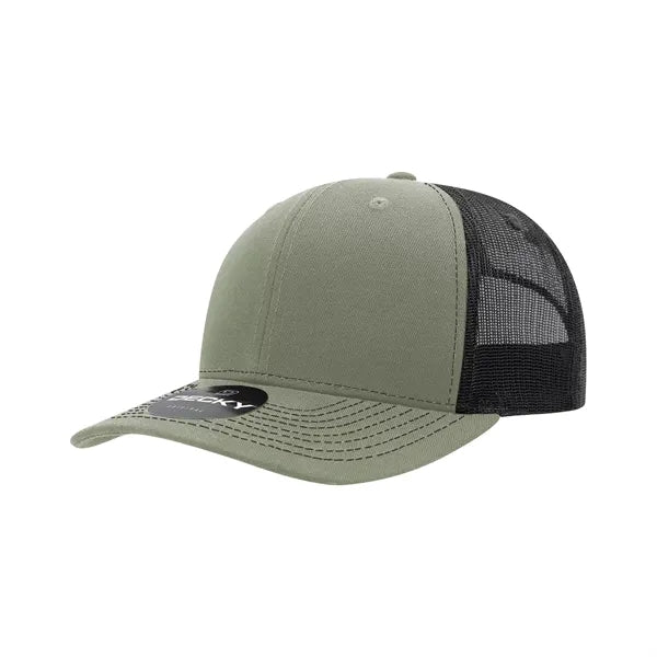 Decky 6 Panel Mid Profile Structured Contra-Stitch Trucker