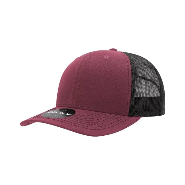 Decky 6 Panel Mid Profile Structured Contra-Stitch Trucker
